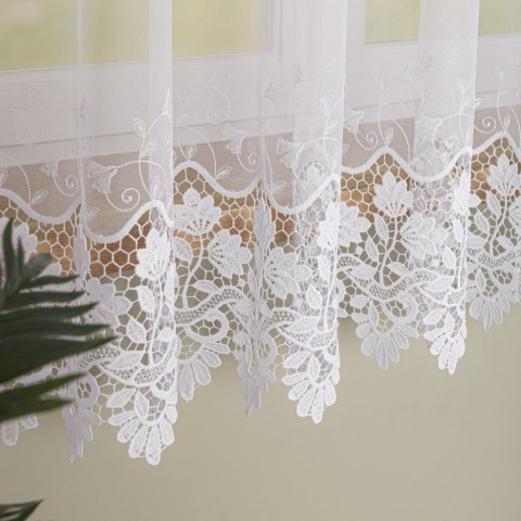 Firanka z aplikacją, wysokość 175cm, kolor 001 biały 113080/768/001/000175/1