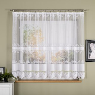 Firanka żakardowa na metry 107363 wysokość 155 cm kolor biały