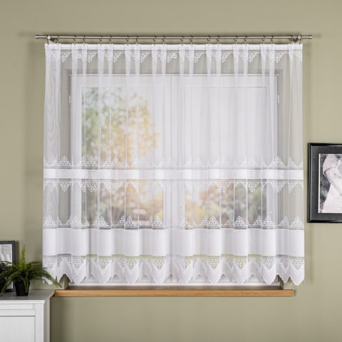 Firanka żakardowa na metry 107363 wysokość 155 cm kolor biały