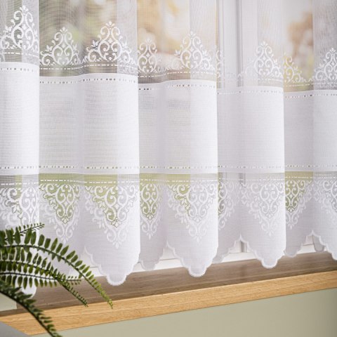 Firanka żakardowa na metry 107363 wysokość 155 cm kolor biały