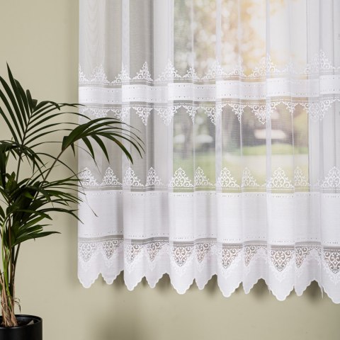 Firanka żakardowa na metry 107363 wysokość 175 cm kolor biały