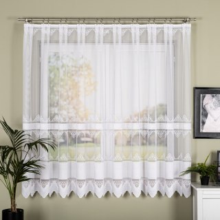 Firanka żakardowa na metry 107363 wysokość 175 cm kolor biały