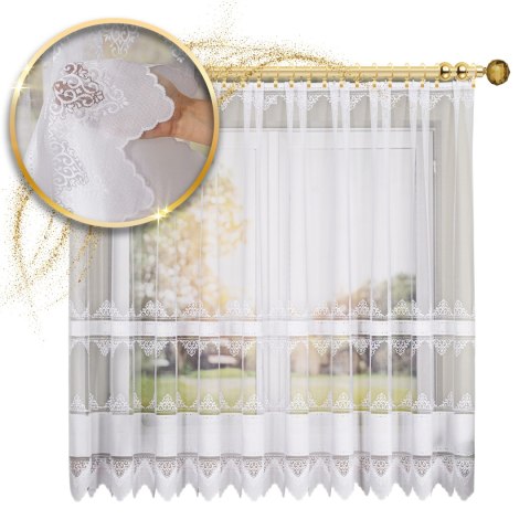 Firanka żakardowa na metry 107363 wysokość 175 cm kolor biały