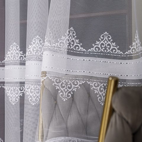 Firanka żakardowa na metry 107363 wysokość 250 cm kolor biały