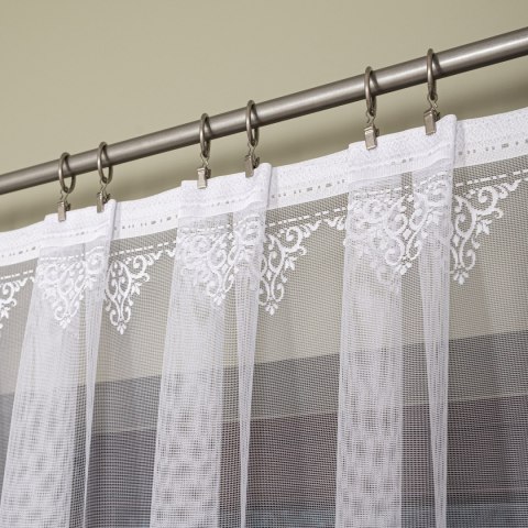Firanka żakardowa na metry 107363 wysokość 250 cm kolor biały