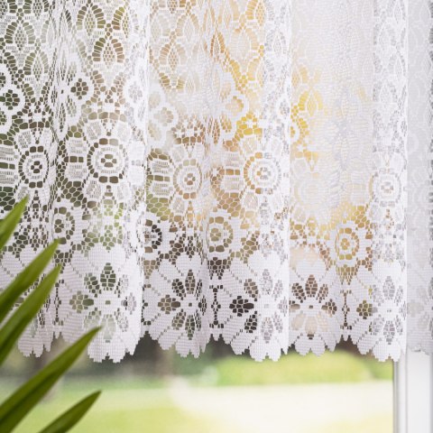 Firanka żakardowa na metry 004411 wysokość 120 cm kolor biały
