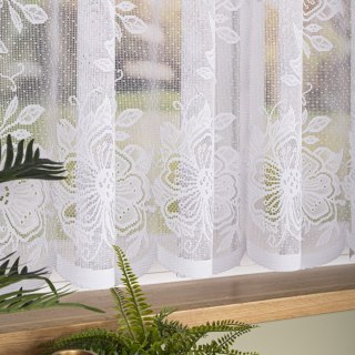 Firanka żakardowa na metry 004713 wysokość 155 cm kolor biały