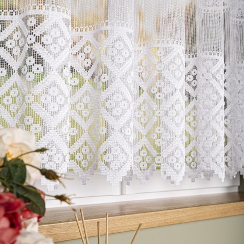 Firanka żakardowa na metry 011450 wysokość 155 cm kolor biały