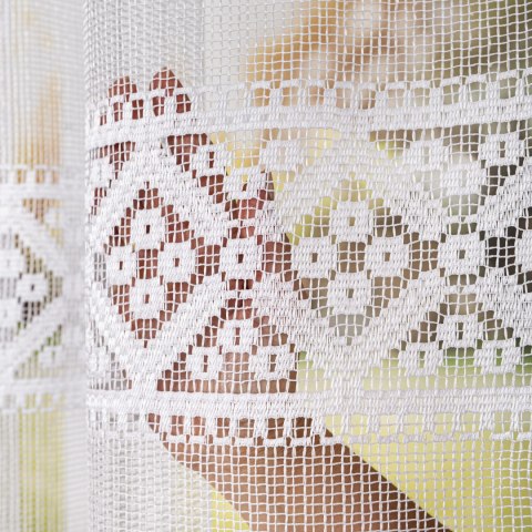 Firanka żakardowa na metry 011450 wysokość 155 cm kolor biały