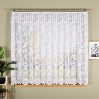 Firanka żakardowa na metry 037800 wysokość 160 cm kolor biały