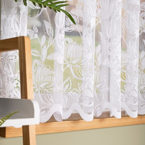 Firanka żakardowa na metry 037800 wysokość 160 cm kolor biały