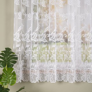Firanka żakardowa na metry 049815 wysokość 160 cm kolor biały