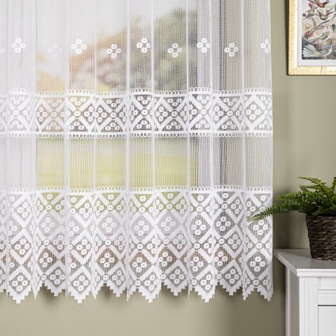 Firanka żakardowa na metry 011450 wysokość 175 cm kolor biały
