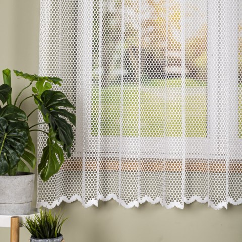 Firanka żakardowa na metry 011607 wysokość 180 cm kolor biały