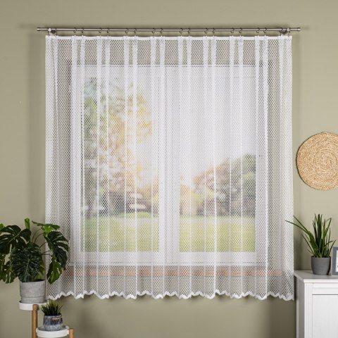 Firanka żakardowa na metry 011607 wysokość 180 cm kolor biały