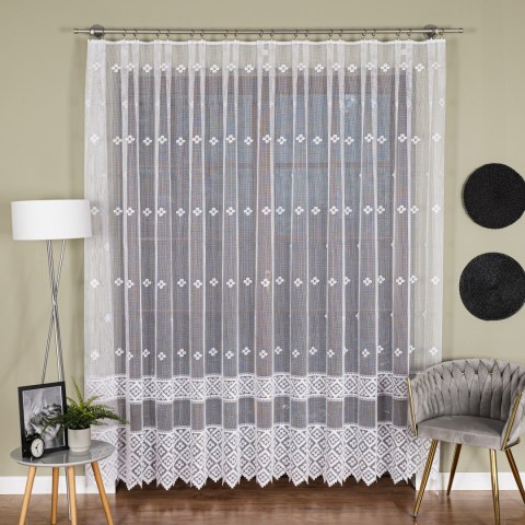 Firanka żakardowa na metry 011450 wysokość 250 cm kolor biały