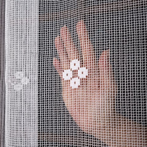 Firanka żakardowa na metry 011450 wysokość 250 cm kolor biały