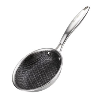 PATELNIA STALOWA 16cm Z POWŁOKĄ PLASTER MIODU E-7543