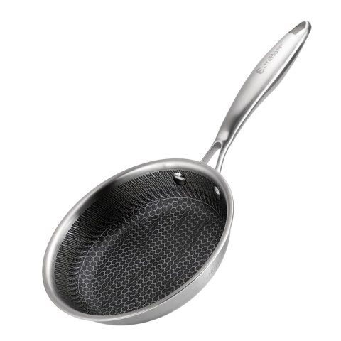 PATELNIA STALOWA 18cm Z POWŁOKĄ PLASTER MIODU E-7544