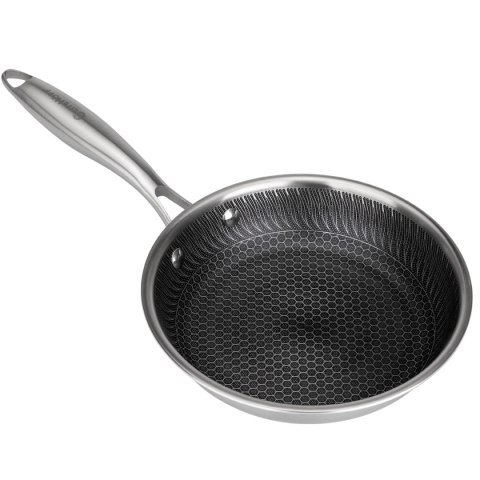 PATELNIA STALOWA 20cm Z POWŁOKĄ PLASTER MIODU E-7545