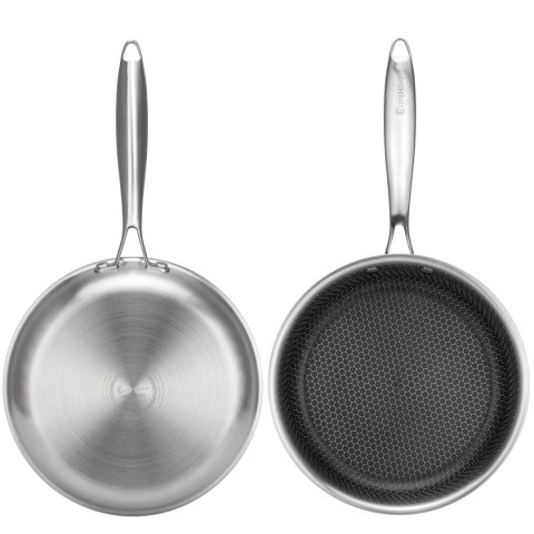 PATELNIA STALOWA 24cm Z POWŁOKĄ PLASTER MIODU E-7547