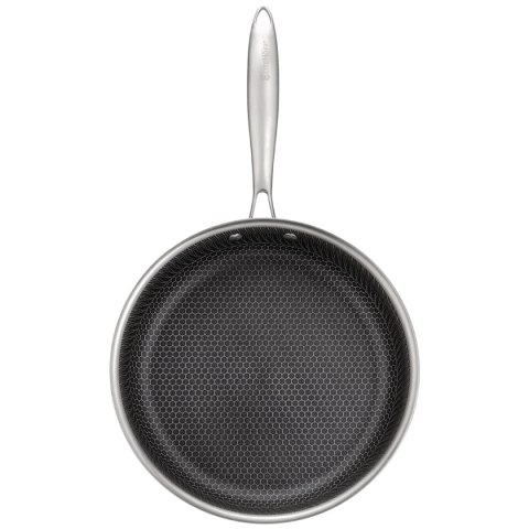 PATELNIA STALOWA 28cm Z POWŁOKĄ PLASTER MIODU E-7549