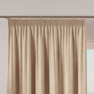 VELVI Zasłona gotowa na taśmie, szerokość 140 x wysokość 230cm, kolor 015 ciemny kremowy VELVI0/ZGT/015/140230/1