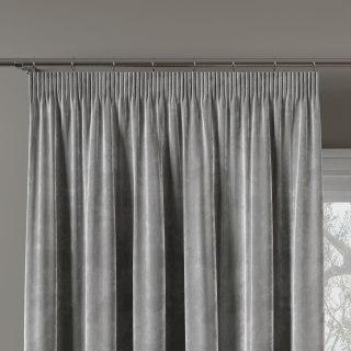 VELVI Zasłona gotowa na taśmie, szerokość 140 x wysokość 230cm, kolor 022 chłodny szary VELVI0/ZGT/022/140230/1