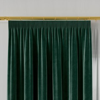 VELVI Zasłona gotowa na taśmie, szerokość 140 x wysokość 240cm, kolor 012 szmaragdowy zielony VELVI0/ZGT/012/140240/1