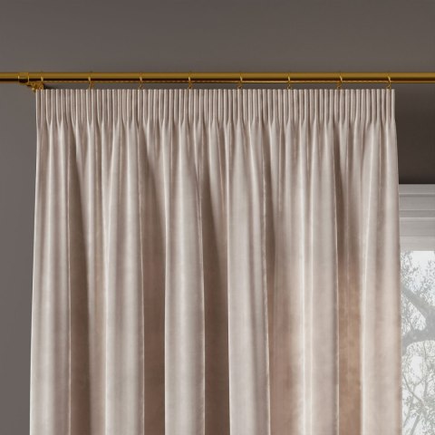 VELVI Zasłona gotowa na taśmie, szerokość 140 x wysokość 240cm, kolor 018 ciepły jasny szary VELVI0/ZGT/018/140240/1