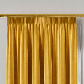 VELVI Zasłona gotowa na taśmie, szerokość 140 x wysokość 240cm, kolor 019 szafranowy VELVI0/ZGT/019/140240/1