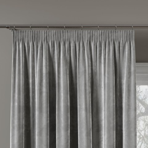 VELVI Zasłona gotowa na taśmie, szerokość 140 x wysokość 240cm, kolor 022 chłodny szary VELVI0/ZGT/022/140240/1