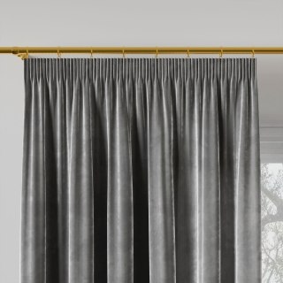 VELVI Zasłona gotowa na taśmie, szerokość 140 x wysokość 250cm, kolor 006 ciemny szary; antracytowy VELVI0/ZGT/006/140250/1