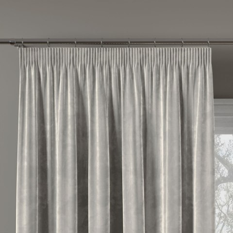 VELVI Zasłona gotowa na taśmie, szerokość 140 x wysokość 250cm, kolor 020 szary VELVI0/ZGT/020/140250/1