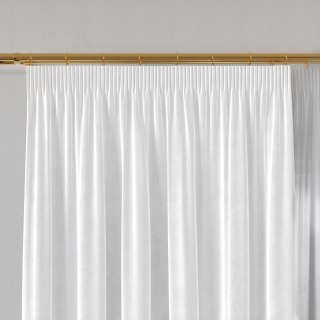 VELVI Zasłona gotowa na taśmie, szerokość 140 x wysokość 250cm, kolor 101 biały VELVI0/ZGT/101/140250/1