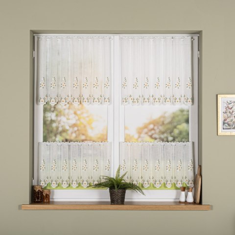 Zazdrostka haftowana w kwiaty, wysokość 40 cm, kolor 010 jasny kremowy 224338/684/010/000040/1