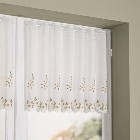 Zazdrostka haftowana w kwiaty, wysokość 60 cm, kolor 010 jasny kremowy 224338/684/010/000060/1