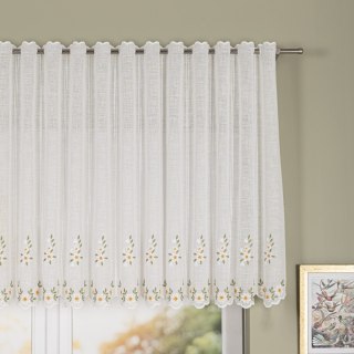 Zazdrostka haftowana w kwiaty, wysokość 90 cm, kolor 010 jasny kremowy 224338/684/010/000090/1