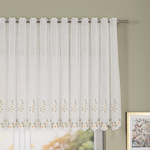 Zazdrostka haftowana w kwiaty, wysokość 90 cm, kolor 010 jasny kremowy 224338/684/010/000090/1