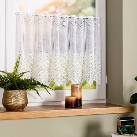 Zazdrostka żakardowa na metry 362870 wysokość 50 cm kolor biały