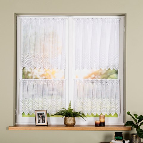 Zazdrostka żakardowa na metry 362870 wysokość 50 cm kolor biały