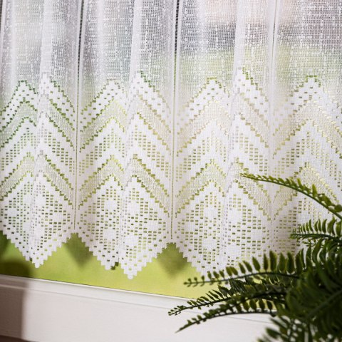 Zazdrostka żakardowa na metry 362870 wysokość 50 cm kolor biały
