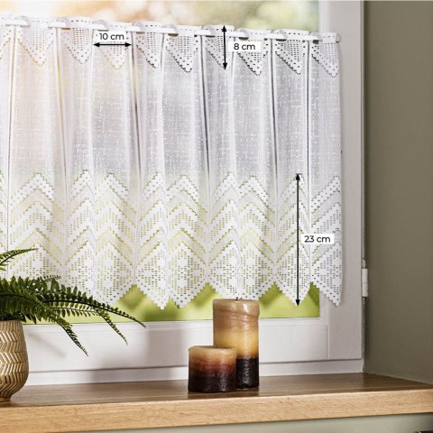 Zazdrostka żakardowa na metry 362870 wysokość 50 cm kolor biały
