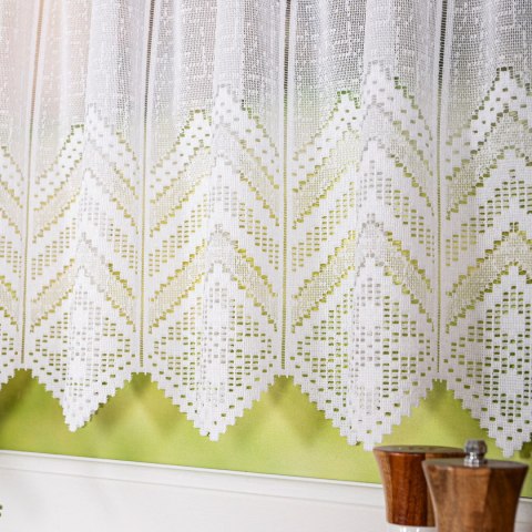 Zazdrostka żakardowa z samym dołem, wysokość 70cm, kolor 001 biały 362870/000/001/000070/1