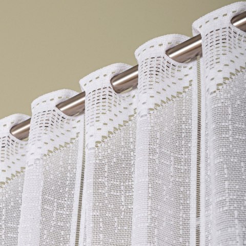 Zazdrostka żakardowa na metry 362870 wysokość 90 cm kolor biały