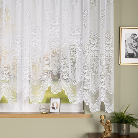 ADELA Firanka żakardowa gotowa, szerokość 400 x wysokość 160cm, kolor 001 biały 361350/FBL/001/400160/1