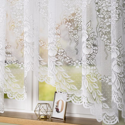 ADELA Firanka żakardowa gotowa, szerokość 400 x wysokość 160cm, kolor 001 biały 361350/FBL/001/400160/1