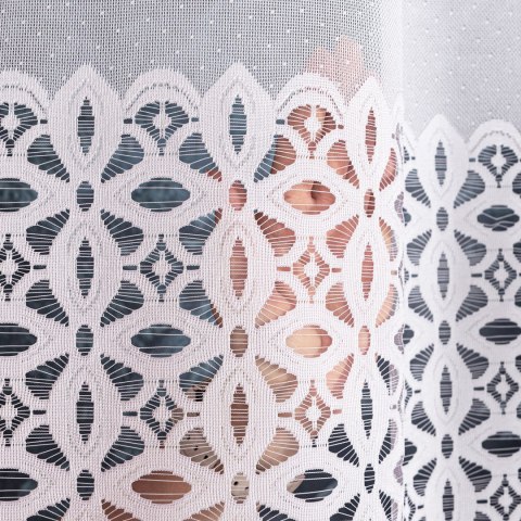 ADRIANNA Firanka żakardowa gotowa na prosto, szerokość 300 x wysokość 250cm, kolor 001 biały 018869/FBP/001/300250/1