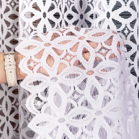 ADRIANNA Firanka żakardowa gotowa na prosto, szerokość 300 x wysokość 250cm, kolor 001 biały 018869/FBP/001/300250/1