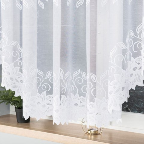 BASTIA Firanka żakardowa gotowa, szerokość 600 x wysokość 160cm, kolor 001 biały 648107/FBL/001/600160/1